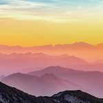 silhouette of mountains